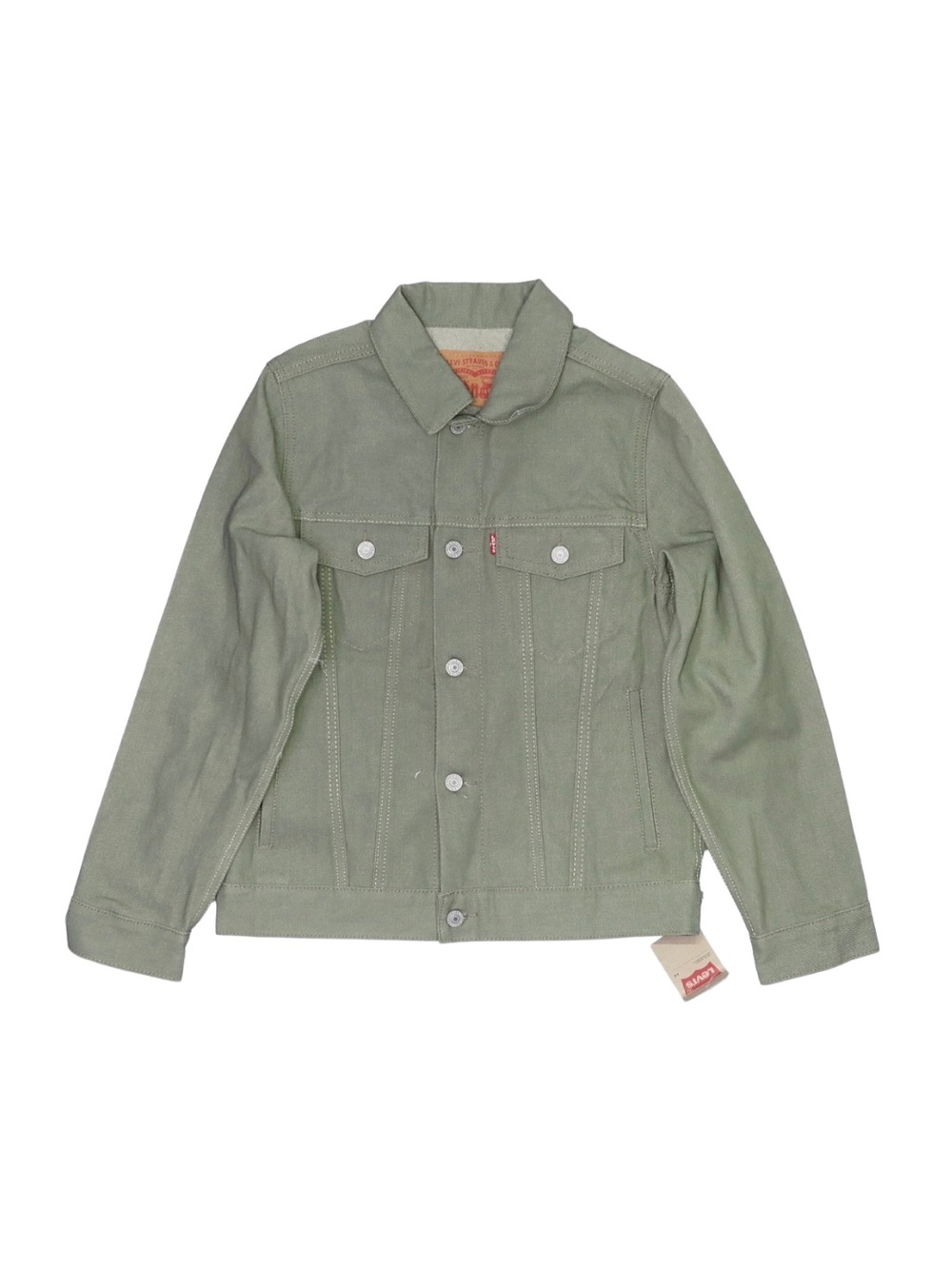 Kids Levi's Trucker Jacket 12-13 yrs Size Large Green Cotton Denim NWT